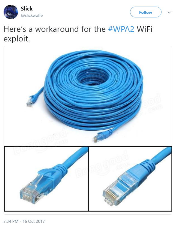 Slick WPA2 workaround | ProgrammerHumor.io