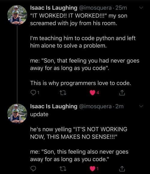 As long as you code, you’ll have these feelings ! | programmer-memes, code-memes, python-memes, programmers-memes, program-memes, IT-memes | ProgrammerHumor.io