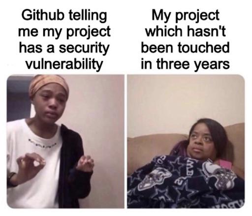 Riiiiiight thanks Github | git-memes, github-memes, security-memes | ProgrammerHumor.io