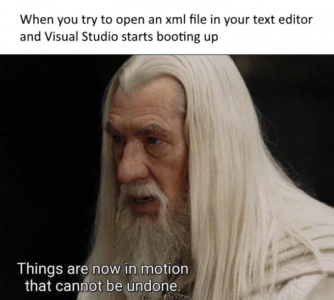 Friendly reminder to set your file associations accordingly | art-memes, try-memes, visual studio-memes, xml-memes, ML-memes | ProgrammerHumor.io