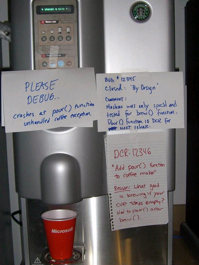 A coffee machine broke at Microsoft | machine-memes, microsoft-memes, mac-memes, comment-memes | ProgrammerHumor.io