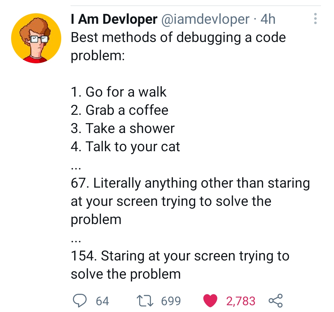 How to debug a code | code-memes, try-memes, debugging-memes, bug-memes, debug-memes | ProgrammerHumor.io