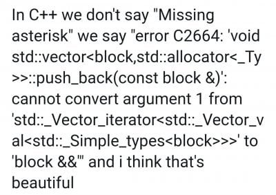 i think that's beautiful | c++-memes, loc-memes, lock-memes, error-memes | ProgrammerHumor.io