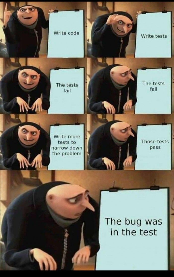 Full Procedure of Coding from Beginning to End | coding-memes, code-memes, test-memes, bug-memes, tests-memes | ProgrammerHumor.io