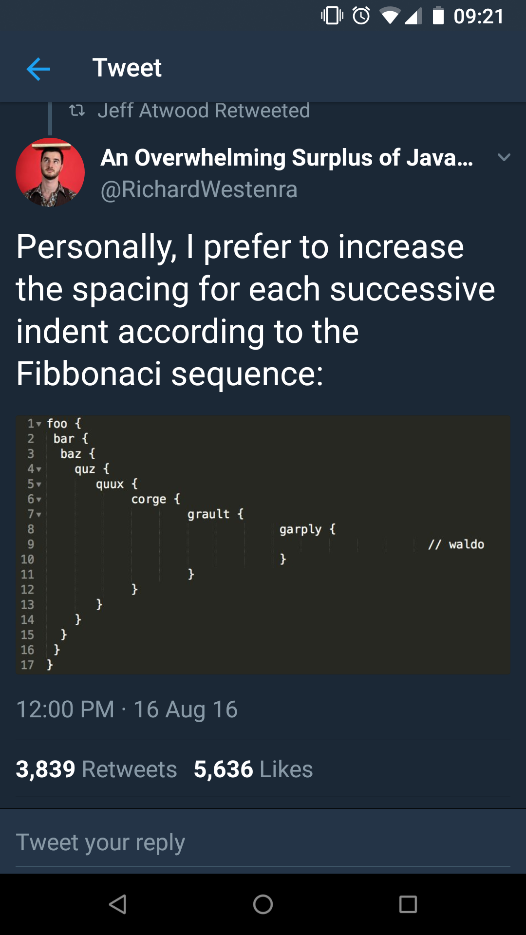 The indentation debate just ended! | java-memes, retweet-memes | ProgrammerHumor.io