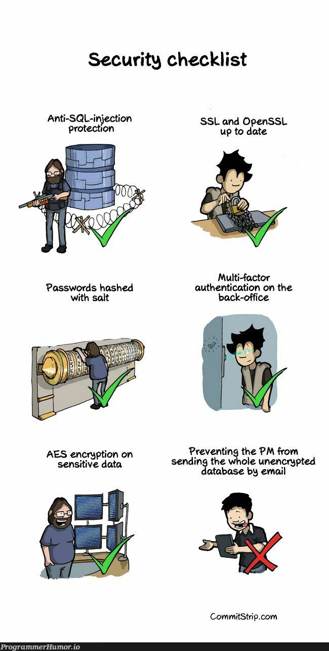 Secure? Secure! | data-memes, password-memes, security-memes, sql-memes, list-memes, email-memes, authentication-memes, ssl-memes, IT-memes, rds-memes | ProgrammerHumor.io