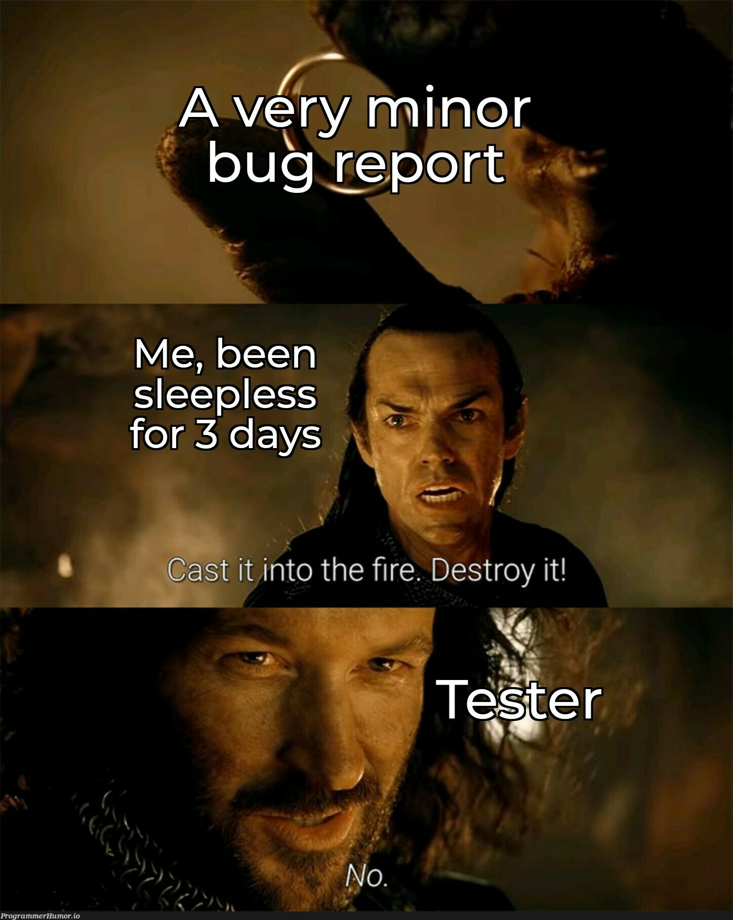 Cries in Typescript | bug-memes, typescript-memes, IT-memes | ProgrammerHumor.io