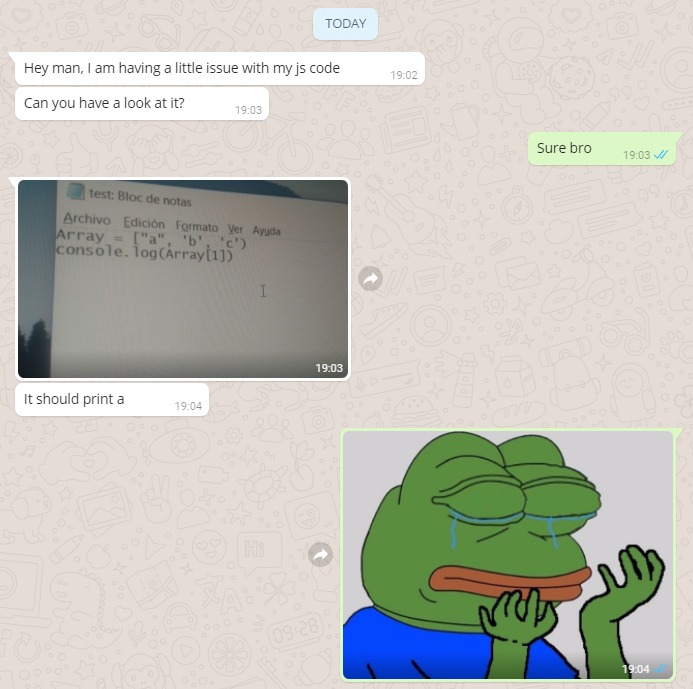 When your friend is learning to code. | code-memes, js-memes | ProgrammerHumor.io