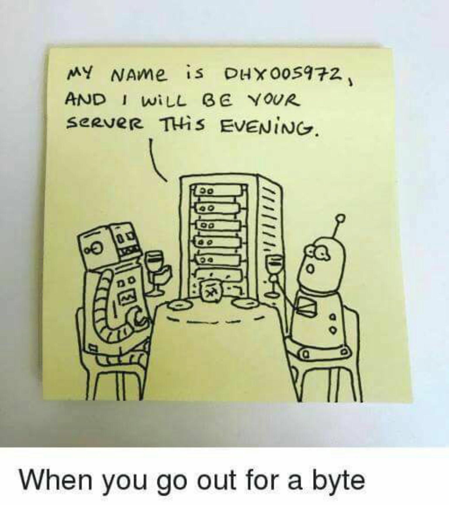 A lovely byte of food, please! | ProgrammerHumor.io