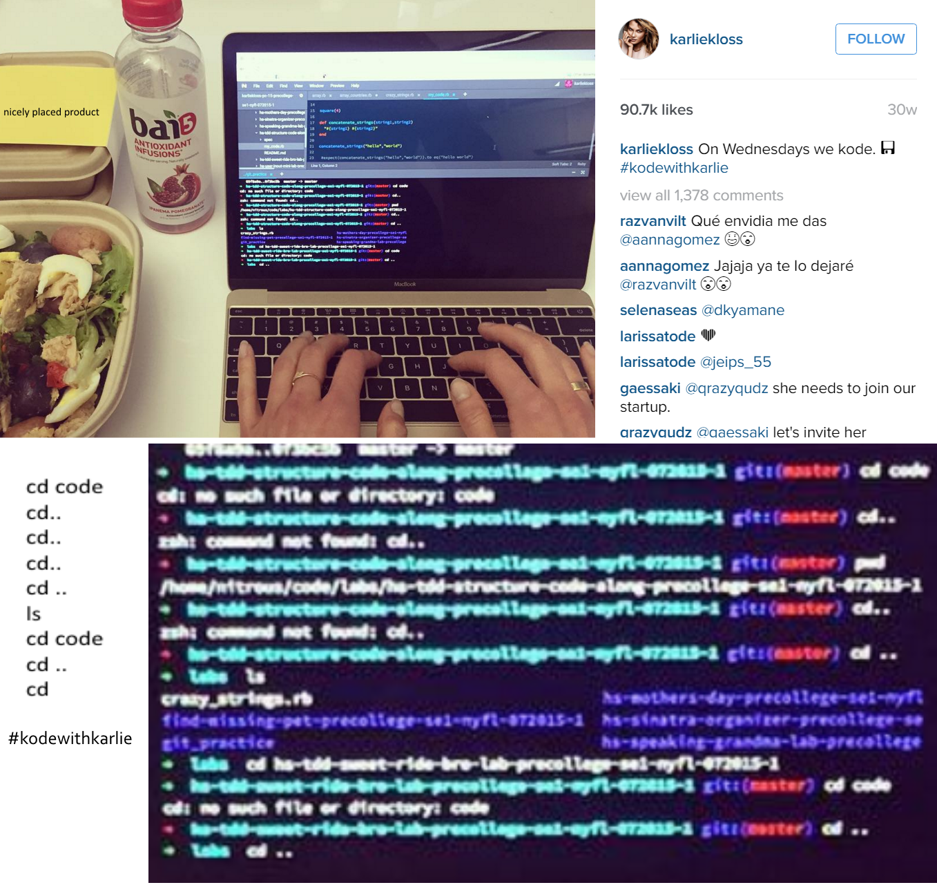 Model Karlie Kloss insane coding skills | coding-memes, startup-memes | ProgrammerHumor.io