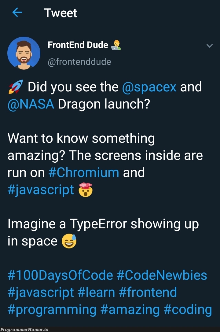 Makes you wonder, how much RAM was needed to run that thing ? | programming-memes, coding-memes, javascript-memes, code-memes, java-memes, program-memes, frontend-memes, url-memes, error-memes, ide-memes, space-memes | ProgrammerHumor.io