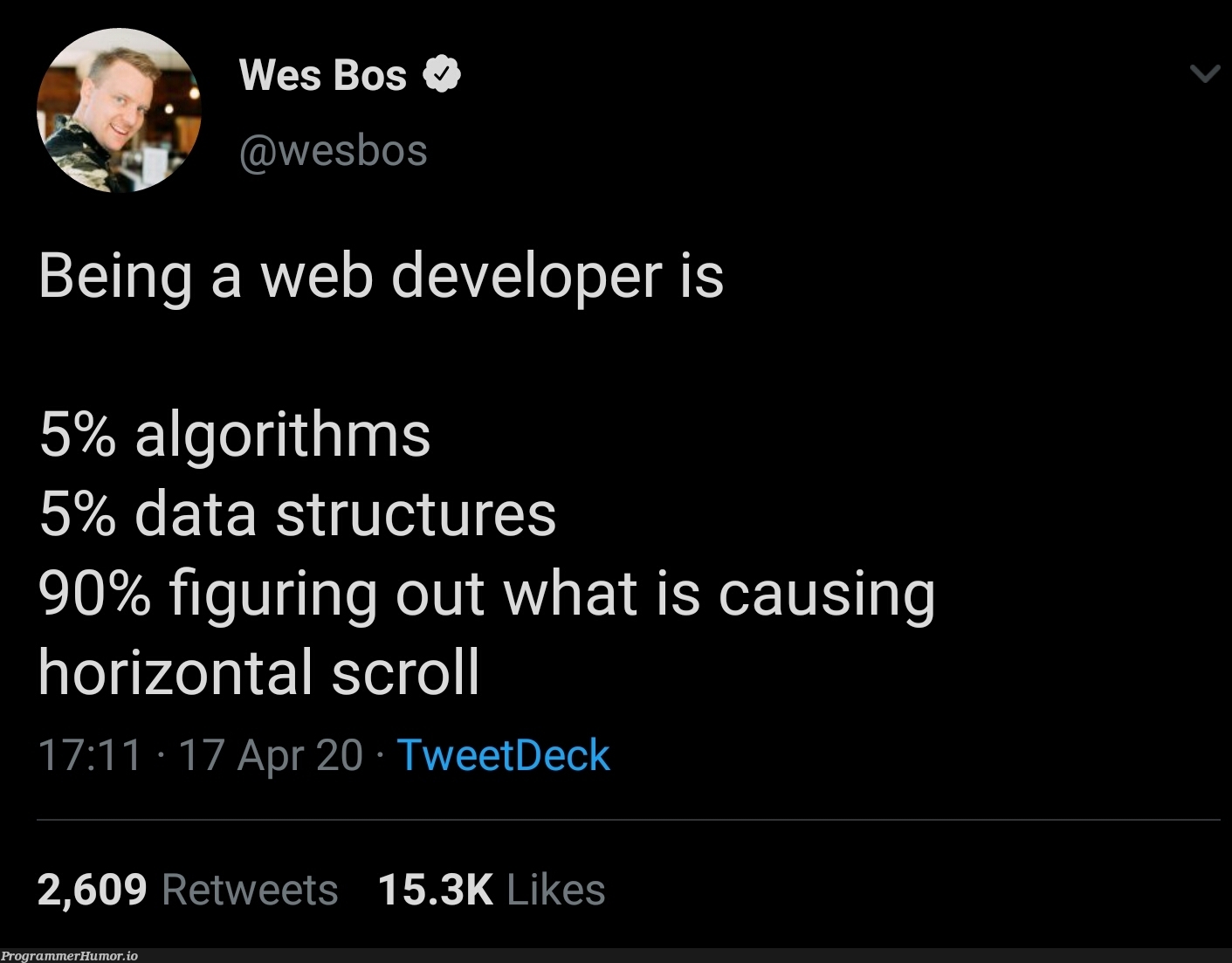 Well well, someone had to say it | developer-memes, web developer-memes, web-memes, data structures-memes, data-memes, algorithm-memes, algorithms-memes, retweet-memes | ProgrammerHumor.io