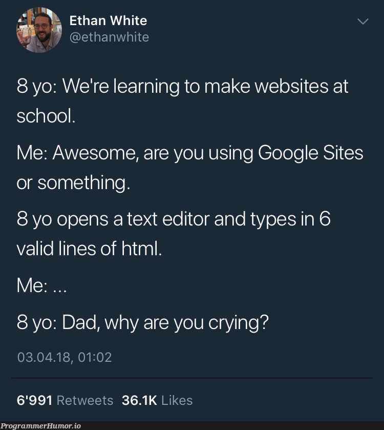 youth these days | html-memes, web-memes, website-memes, google-memes, ML-memes, retweet-memes | ProgrammerHumor.io