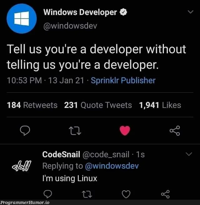 Third degree Burn | developer-memes, code-memes, linux-memes, ux-memes, windows-memes, retweet-memes | ProgrammerHumor.io