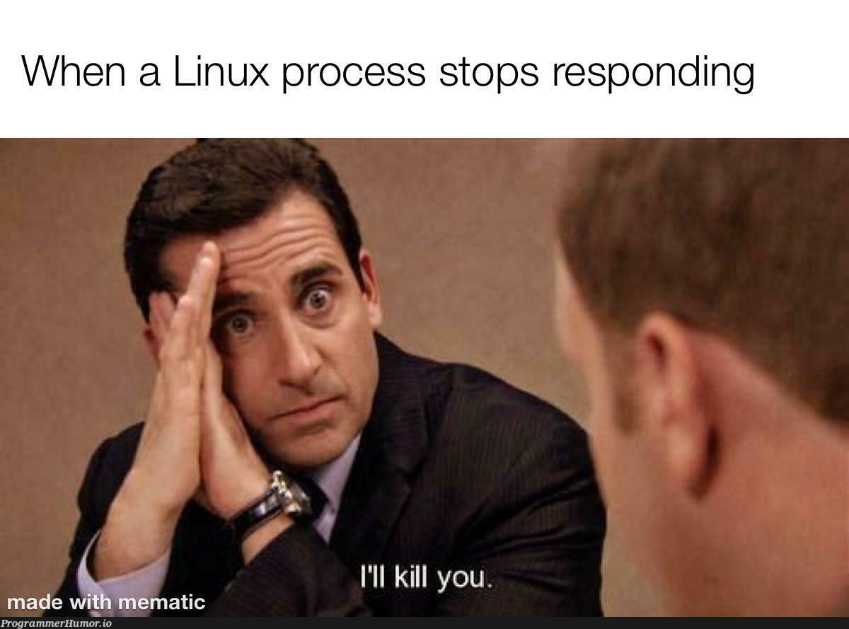 Kill -9 pid | linux-memes, ux-memes | ProgrammerHumor.io