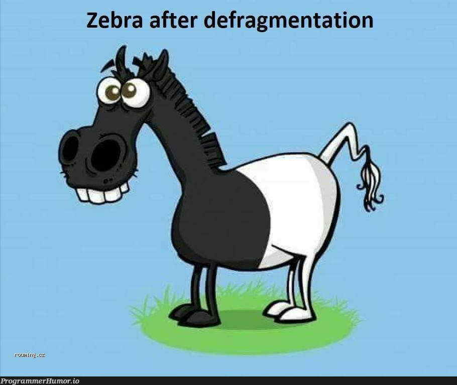 After defragmentation | ProgrammerHumor.io