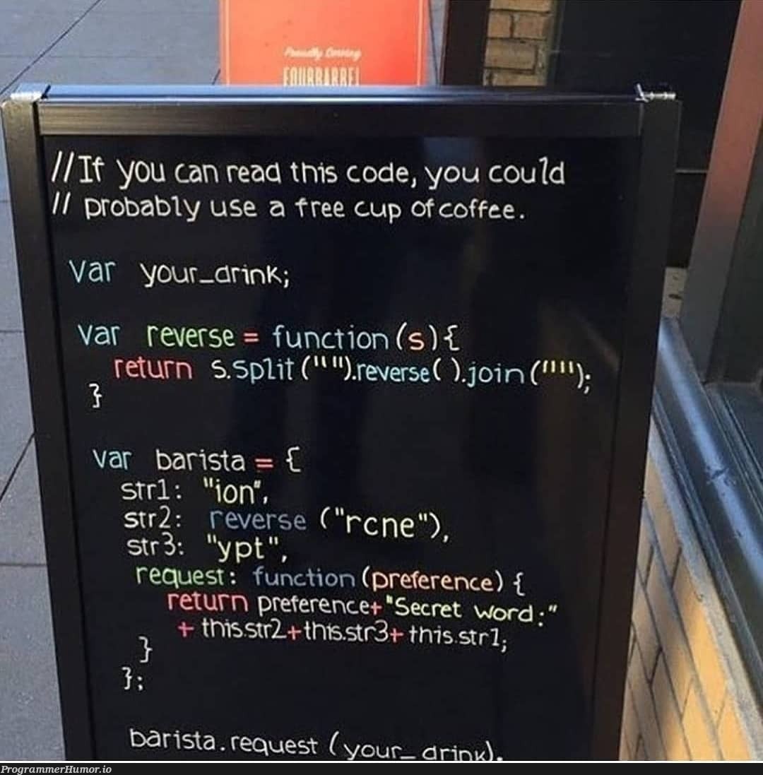 An offer of free cup of coffee for Programmers | programmer-memes, code-memes, program-memes, function-memes | ProgrammerHumor.io