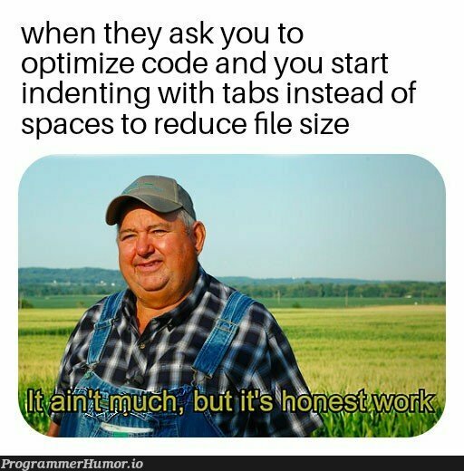 Sir I've Removed so much bloat | code-memes, space-memes, tabs-memes | ProgrammerHumor.io