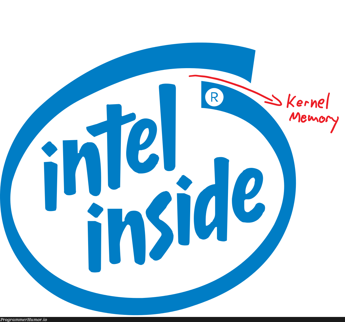 The old Intel logo makes sense now | ProgrammerHumor.io