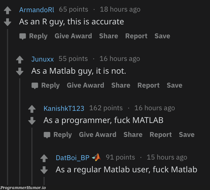 At least here we agreed with each other | programmer-memes, ux-memes, program-memes, matlab-memes | ProgrammerHumor.io