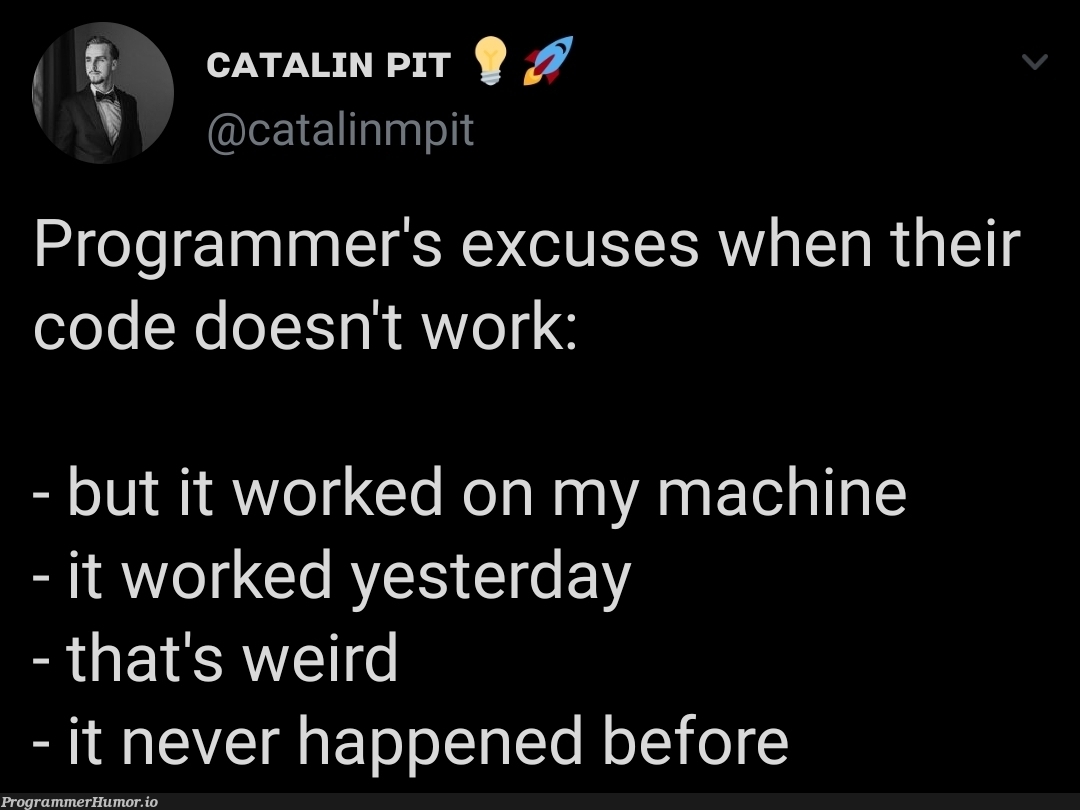 "That's weird" | programmer-memes, code-memes, program-memes, machine-memes, IT-memes, mac-memes | ProgrammerHumor.io