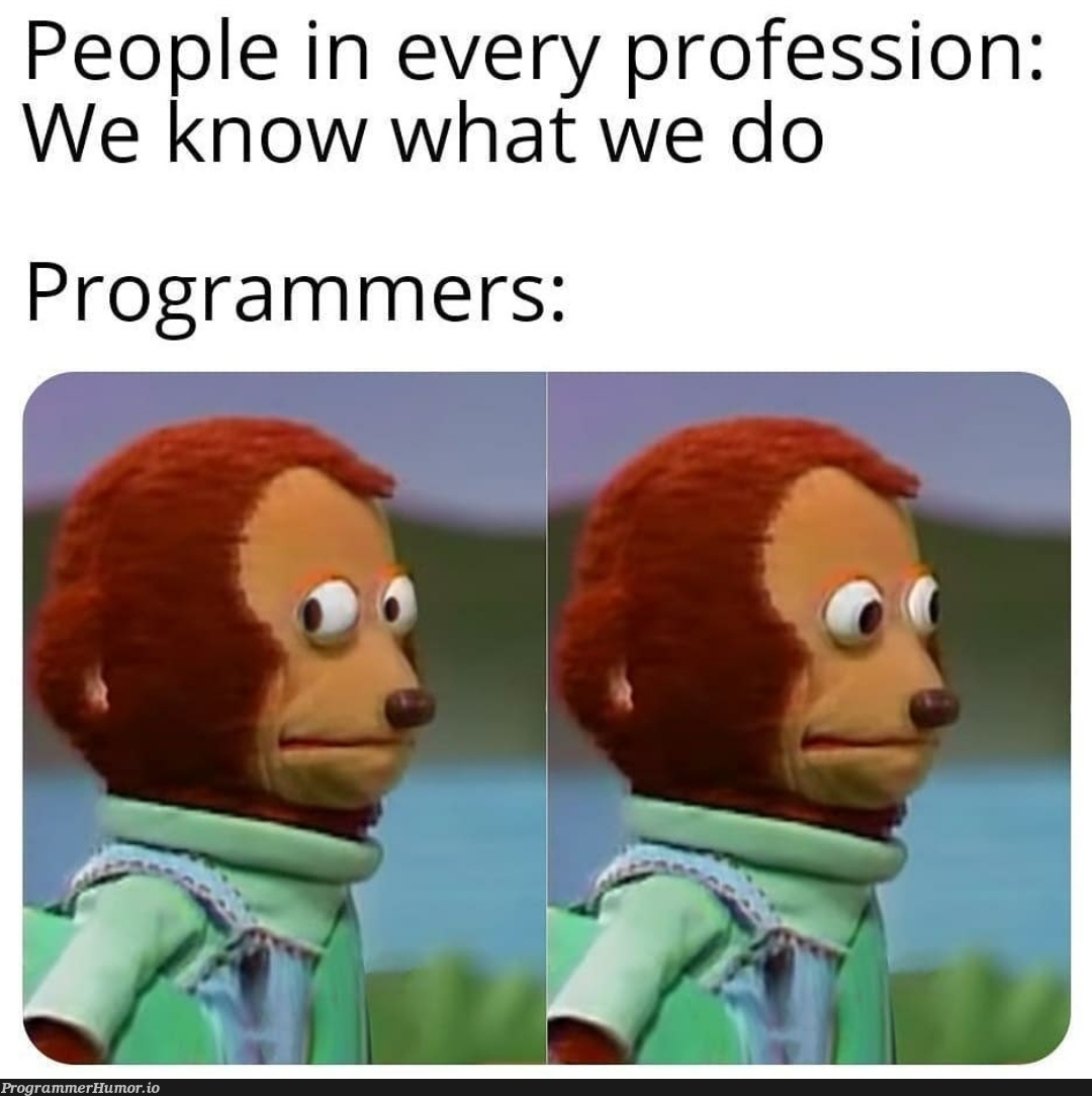 We programmers 🙄 | programmer-memes, program-memes | ProgrammerHumor.io