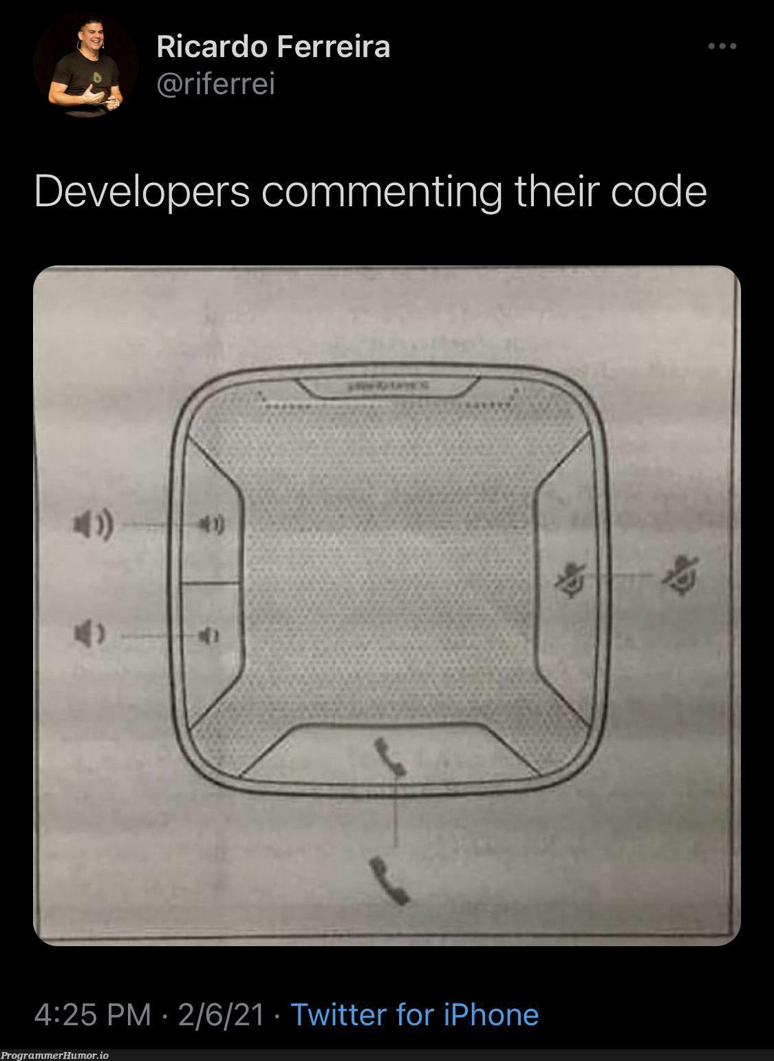 Developers commenting their code | developer-memes, code-memes, iphone-memes, twitter-memes, comment-memes | ProgrammerHumor.io