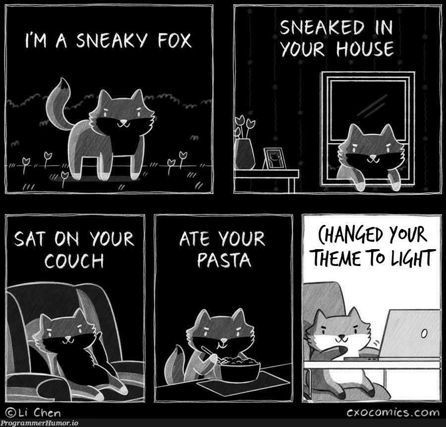 Sneaky fox | ProgrammerHumor.io