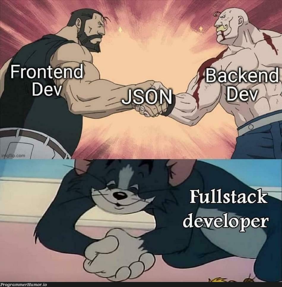 As a Full-Stack Dev I’m faced with the ultimate problem, how to make myself as a front end dev collaborate with myself as a back end dev | stack-memes, front end-memes, back end-memes, full-stack-memes, fullstack-memes | ProgrammerHumor.io