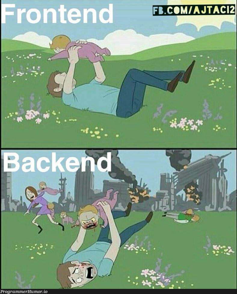 Frontend vs. Backend | backend-memes, frontend-memes | ProgrammerHumor.io