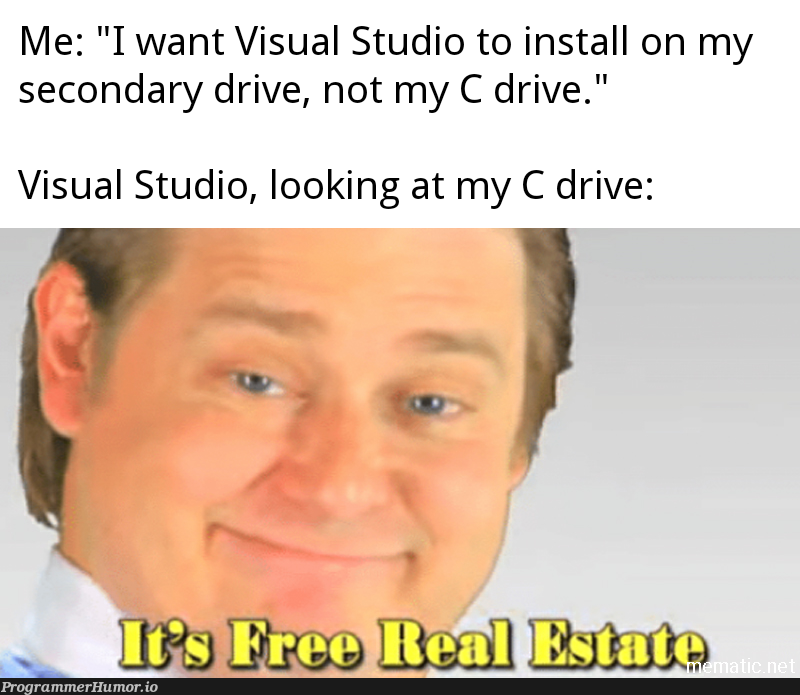 Installed VS on my new desktop the other day. | visual studio-memes, c-memes | ProgrammerHumor.io