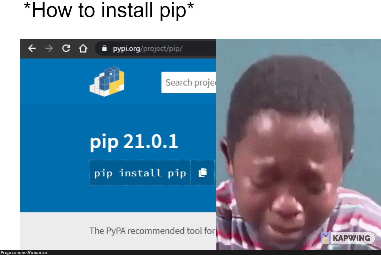 so...pip is god i guess | search-memes, c-memes, pip-memes | ProgrammerHumor.io