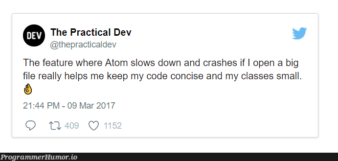 Encouraging good coding practices | coding-memes, code-memes, class-memes, atom-memes, crash-memes, feature-memes | ProgrammerHumor.io