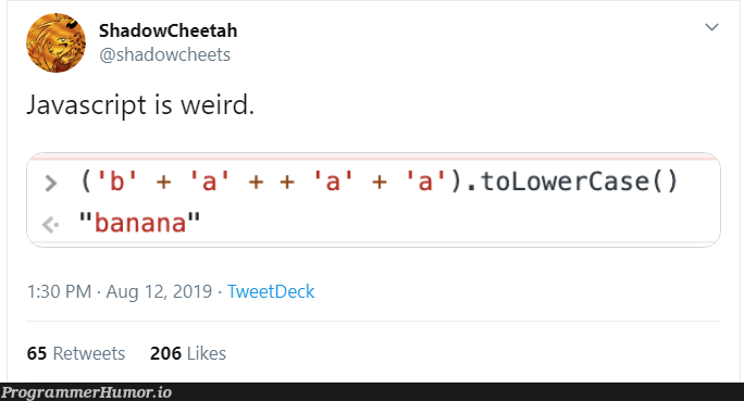 Just Javascript things | javascript-memes, java-memes, retweet-memes | ProgrammerHumor.io