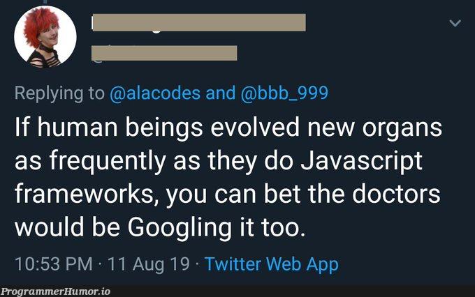 javascript framework | javascript-memes, code-memes, java-memes, web-memes, IT-memes, twitter-memes, framework-memes | ProgrammerHumor.io