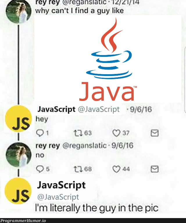 Java == JavaScript | javascript-memes, java-memes | ProgrammerHumor.io