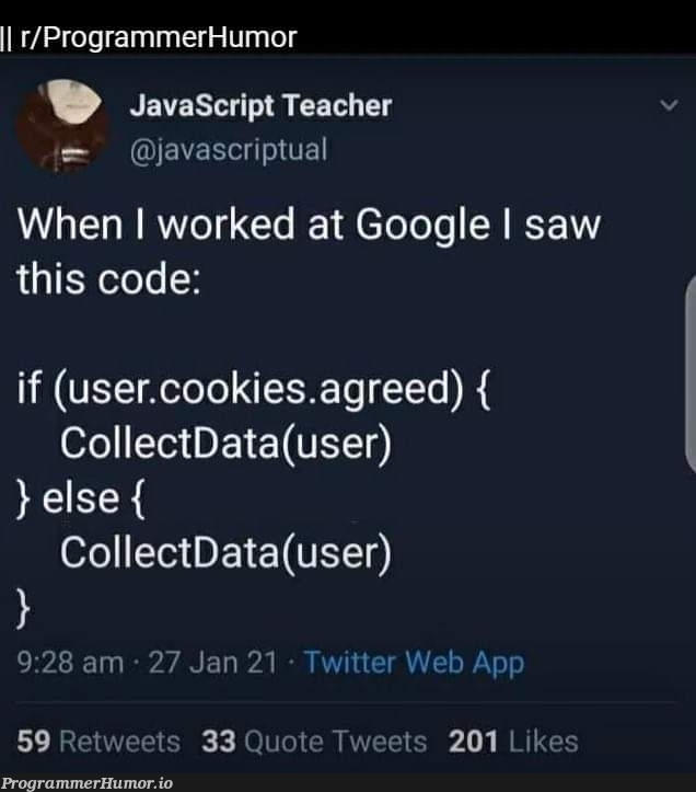 Resistance is futile | programmer-memes, javascript-memes, code-memes, java-memes, web-memes, program-memes, google-memes, data-memes, twitter-memes, retweet-memes, cookie-memes | ProgrammerHumor.io