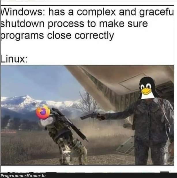 Linux go kill kill | linux-memes, ux-memes, program-memes | ProgrammerHumor.io