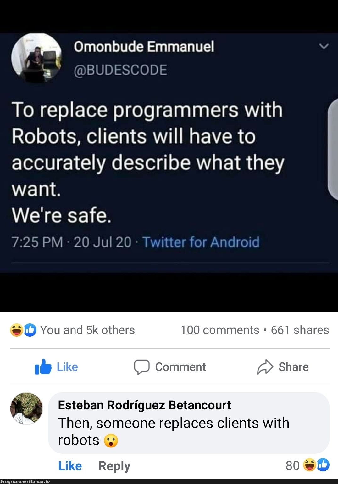 iRobot theme intensifies | programmer-memes, code-memes, program-memes, cli-memes, bot-memes, robots-memes, comment-memes | ProgrammerHumor.io