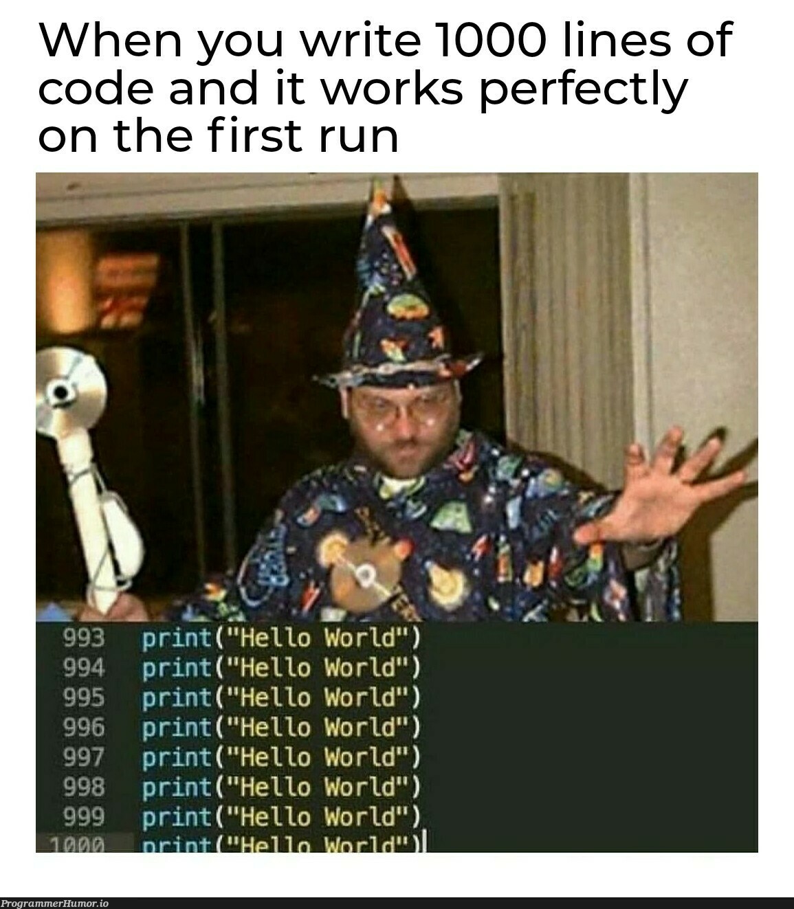 I did it | code-memes, lines of code-memes, IT-memes | ProgrammerHumor.io