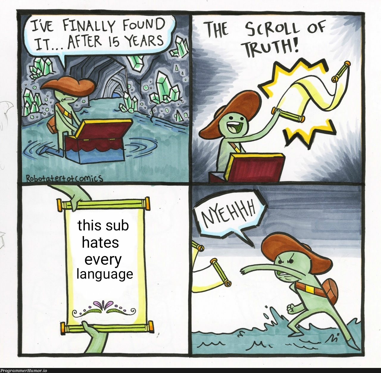 If (language exists) { hate = true } | language-memes | ProgrammerHumor.io