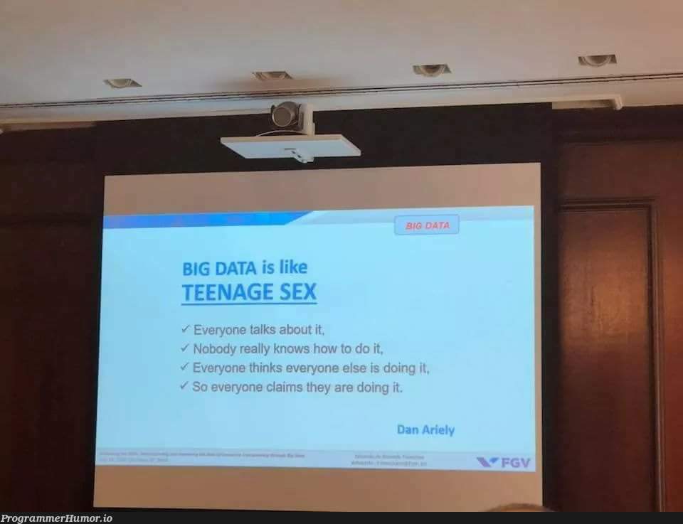 BIG DATA reality. | data-memes, big data-memes | ProgrammerHumor.io