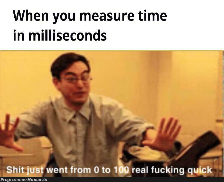 Milliseconds are no joke | ProgrammerHumor.io