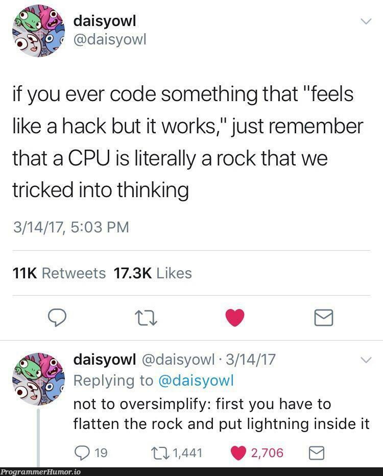 CPUs | code-memes, IT-memes, ide-memes, retweet-memes | ProgrammerHumor.io