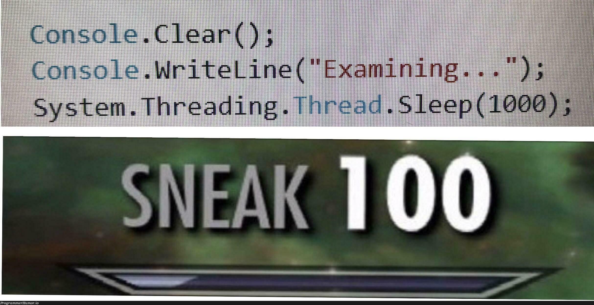 When you don't want your project to look like it has pre-programmed answers because it works so fast | program-memes, IT-memes | ProgrammerHumor.io