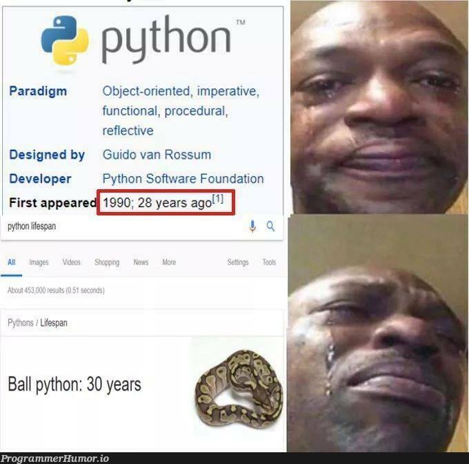 We gonna miss You python | developer-memes, software-memes, python-memes, design-memes, function-memes, object-memes | ProgrammerHumor.io