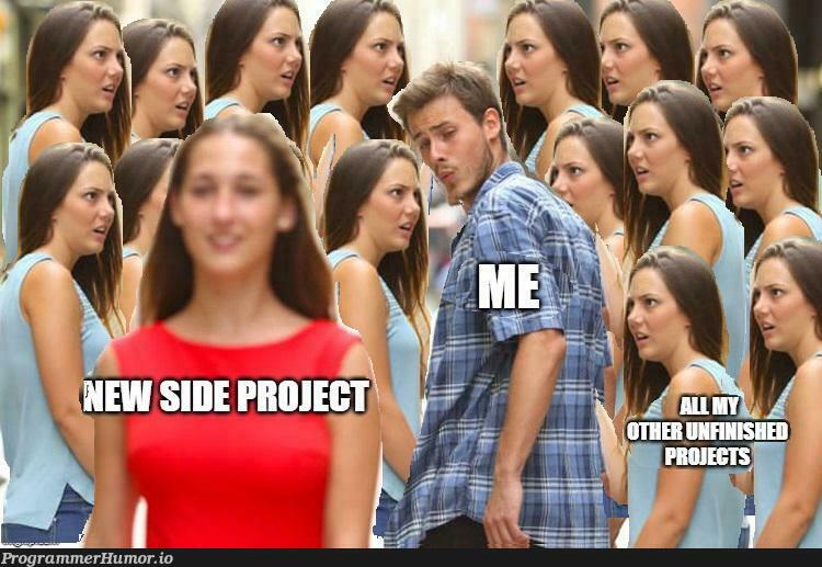 Side projects are more interesting always! | rest-memes, ide-memes | ProgrammerHumor.io