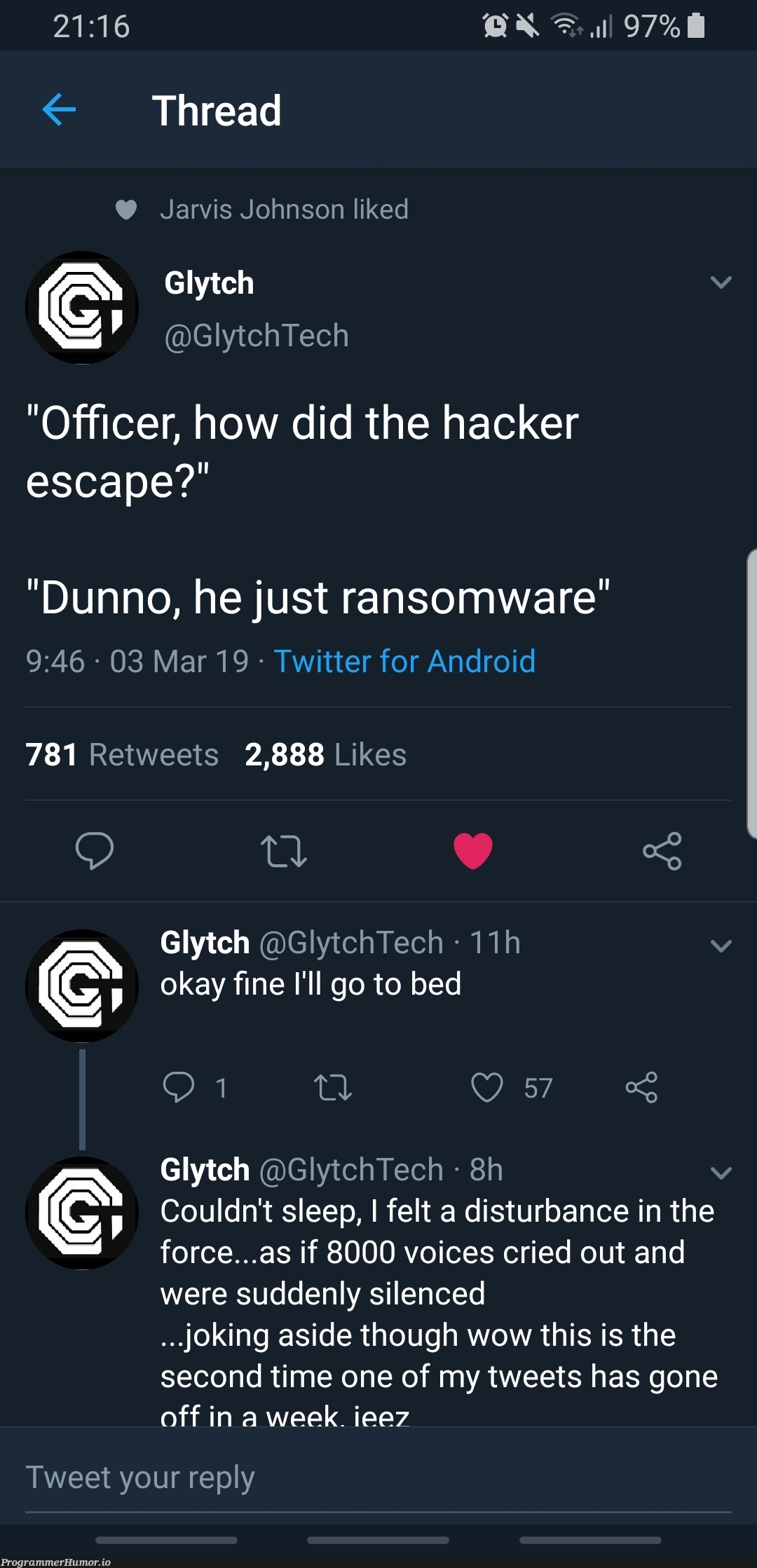 Where did he go? | tech-memes, hacker-memes, android-memes, jar-memes, ide-memes, twitter-memes, retweet-memes | ProgrammerHumor.io