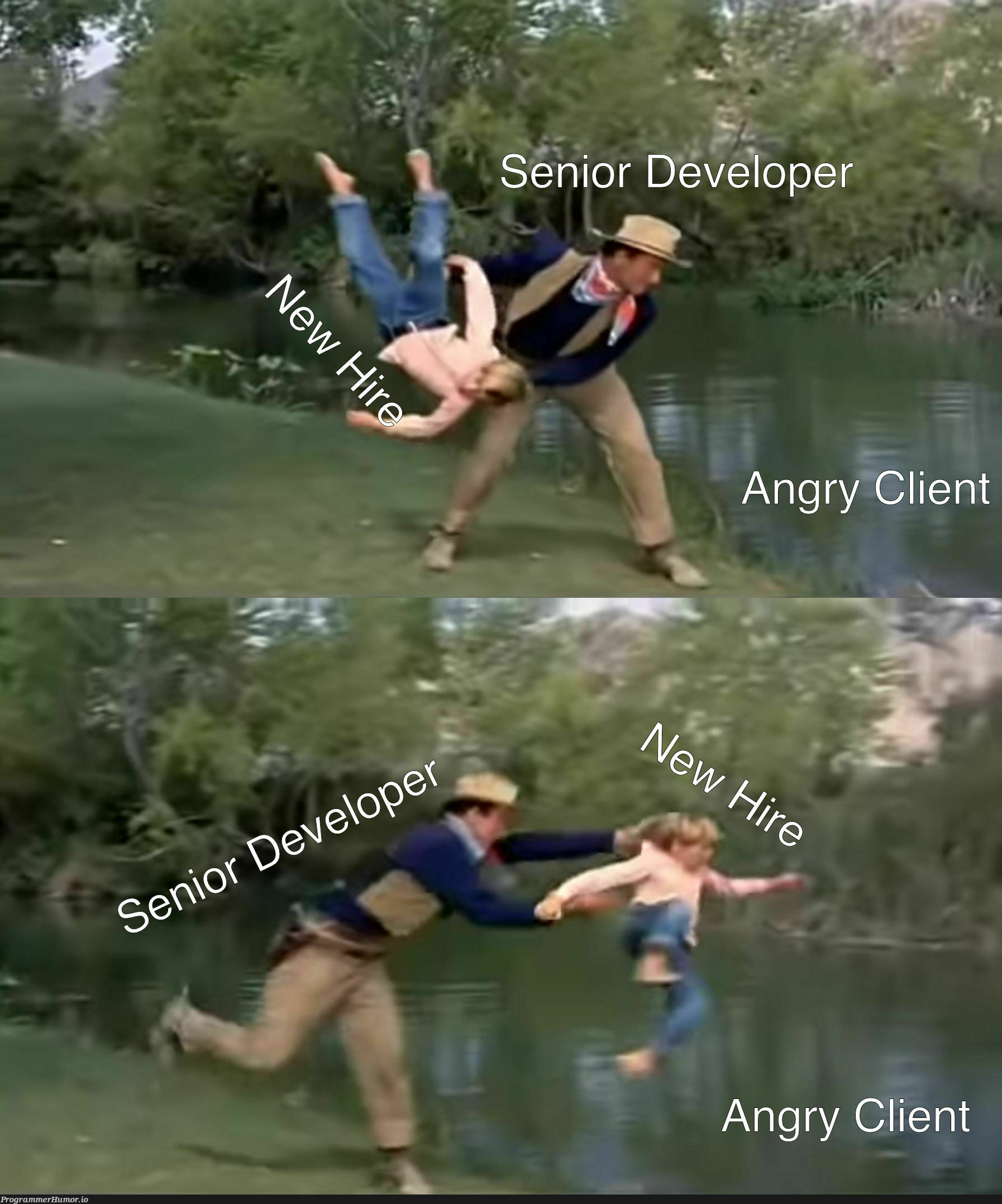 Don't put me anywhere near an angry client. | cli-memes | ProgrammerHumor.io