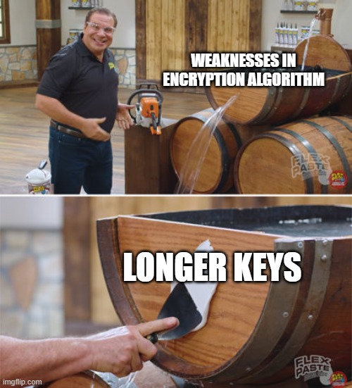 4096-bit should do it | algorithm-memes, encryption-memes | ProgrammerHumor.io